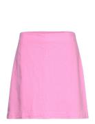 Linen Blend Skirt Kort Nederdel Pink Gina Tricot