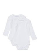 Nbnbody 2P Ls Solid White Bodies Long-sleeved Hvid Name It