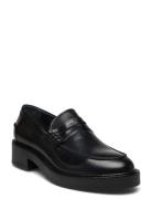 Loafer Loafers Flade Sko Black ANGULUS