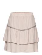 D6Chia Eyelet Mini Skirt Kort Nederdel Beige Dante6