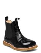 Booties - Flat - With Elastic Boots Støvler Black ANGULUS