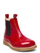 Booties - Flat - With Elastic Boots Støvler Red ANGULUS