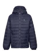 Uspa Hooded Quilted Jacket Foret Jakke Blue U.S. Polo Assn.