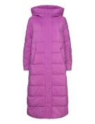 Yasliro Long Padded Coat Foret Jakke Purple YAS