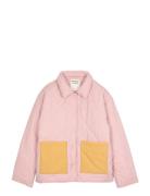 Color Block Padded Over Jacket Foret Jakke Pink Bobo Choses