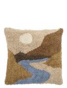 Leoni Cushion Home Textiles Cushions & Blankets Cushions Brown Bloomin...