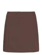 Slcorinne Short Skirt Kort Nederdel Brown Soaked In Luxury