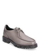 Jaz Low Top - Grey Tumbled Leather Loafers Flade Sko Grey Garment Proj...