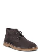 Lace-Up Leather Boots Boots Støvler Brown Mango