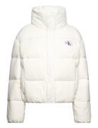 Down Soft Touch Label Puffer Foret Jakke White Calvin Klein Jeans