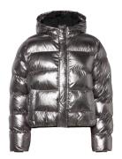 Shiny Crinckle Jojina Jacket Foret Jakke Silver Mads Nørgaard