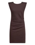 India Round-Neck Dress Kort Kjole Brown Kaffe