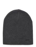 Knitted Logo Beanie Hat Accessories Headwear Beanies Grey Superdry