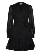 Synne Wrap Dress Kort Kjole Black Creative Collective