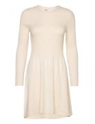 Onlalma L/S O-Neck Dress Knt Noos Kort Kjole Beige ONLY