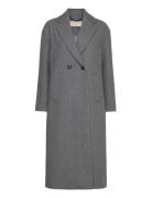 Wool Db Long Wool Coat Uldjakke Jakke Grey Michael Kors