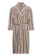 Stripe Robe Morgenkåbe Beige GANT