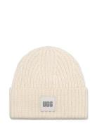 W Chunky Rib Beanie Accessories Headwear Beanies Cream UGG