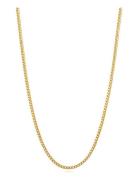 Men's Squared Gold Chain Halskæde Smykker Gold Nialaya