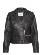 Nuzandras Leather Jacket-Noos Læderjakke Skindjakke Black Nümph