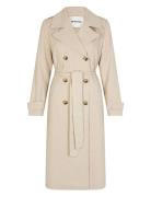 Parkmd Jacket Trenchcoat Frakke Cream Modström