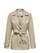 Onlline Short Trenchcoat Otw Noos Trenchcoat Frakke Beige ONLY