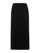 Slfalexis Mw Midi Skirt B Noos Knælang Nederdel Black Selected Femme