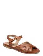Sandals - Flat - Open Toe - Op Flade Sandaler Brown ANGULUS