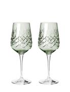 Crispy Emerald Monsieur - 2 Pcs Home Tableware Glass Wine Glass Green ...