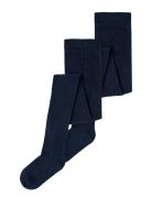 Nknpantyhose Rib 2P Tights Navy Name It