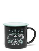 Enamel Mug Stars Home Tableware Cups & Mugs Coffee Cups Black Gentleme...