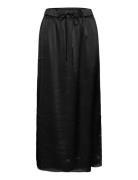 Slflyra Mw Midi Skirt B Lang Nederdel Black Selected Femme