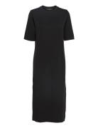 Midi-Length T-Shirt Dress Knælang Kjole Black Esprit Collection