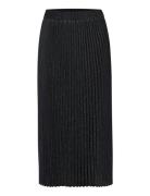 Kalinda Plisse Skirt Lang Nederdel Black Kaffe