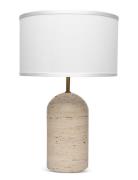 Flair Travertine Table Lamp Home Lighting Lamps Table Lamps Beige Humb...
