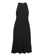 Double-Faced Crepe Sleeveless Dress Knælang Kjole Black Lauren Ralph L...