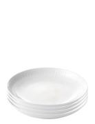 Relief - White Soup Plate Home Tableware Plates Deep Plates White Aida