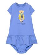 Polo Bear Cotton Jersey Dress & Bloomer Sets Sets With Short-sleeved T...
