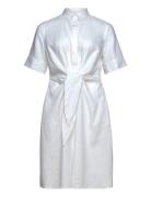 Linen Shirtdress Kort Kjole White Lauren Women