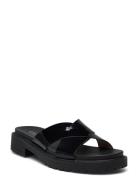 Ptnt Lthr/Ptnt Lthr-Kelsie-Sn-Fsa Flade Sandaler Black Lauren Ralph La...