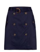 Microsanded Refined-Skirt Kort Nederdel Blue Lauren Ralph Lauren