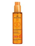 Tanning Sun Oil Spf50 150 Ml Solcreme Krop Nude NUXE