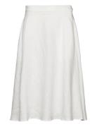 Pd Linen-Mid-Ali Knælang Nederdel White Polo Ralph Lauren