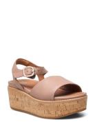 Eloise Cork-Wrap Leather Back-Strap Wedge Sandals Shoes Summer Shoes P...