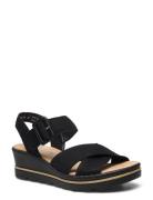 67463-00 Shoes Summer Shoes Platform Sandals Black Rieker