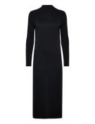 Women Dresses Flat Knitted Kneelength Knælang Kjole Black Esprit Casua...