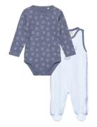 Body Ls W.romper Sets Sets With Body Blue Fixoni