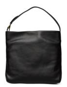 Leather Large Kassie Shoulder Bag Shopper Taske Black Lauren Ralph Lau...