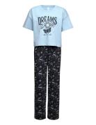 Pajama Boxy T Shirt Pyjamassæt Blue Lindex