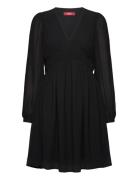 Dresses Light Woven Knælang Kjole Black Esprit Casual
